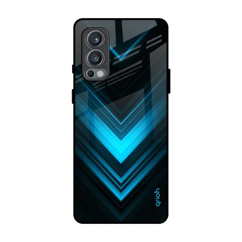 Vertical Blue Arrow OnePlus Nord 2 Glass Back Cover Online