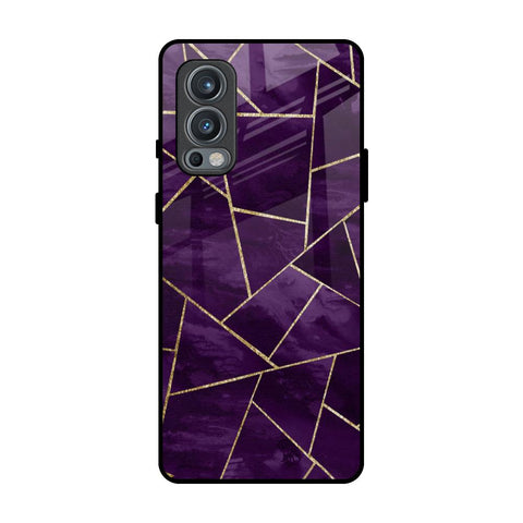 Geometric Purple OnePlus Nord 2 Glass Back Cover Online