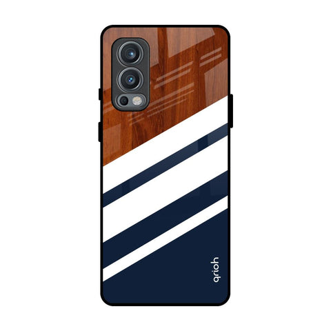 Bold Stripes OnePlus Nord 2 Glass Back Cover Online