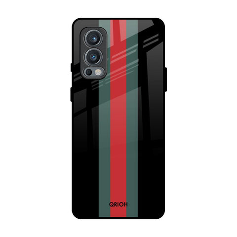 Vertical Stripes OnePlus Nord 2 Glass Back Cover Online