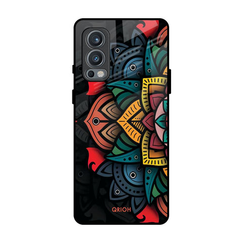 Retro Gorgeous Flower OnePlus Nord 2 Glass Back Cover Online