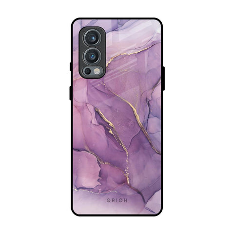 Purple Gold Marble OnePlus Nord 2 Glass Back Cover Online
