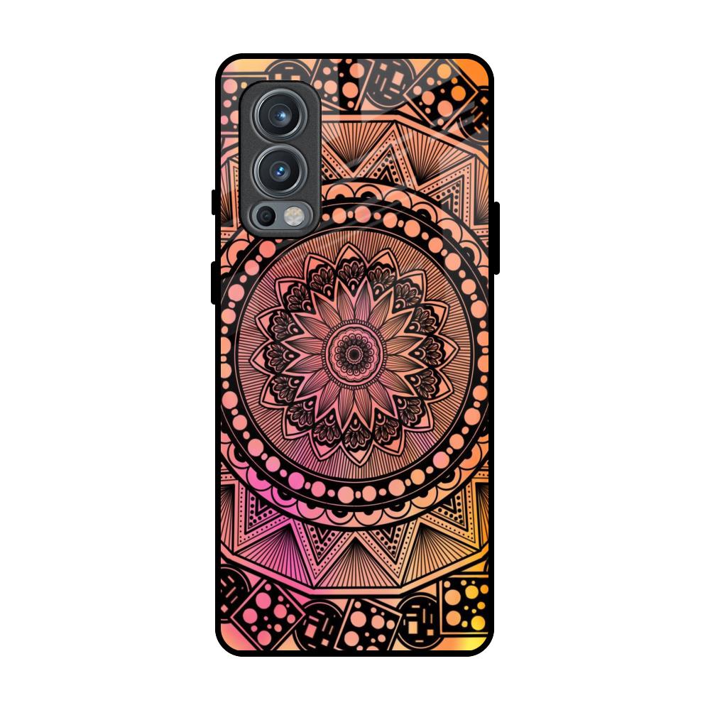 Floral Mandala OnePlus Nord 2 Glass Back Cover Online