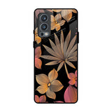 Lines Pattern Flowers OnePlus Nord 2 Glass Back Cover Online