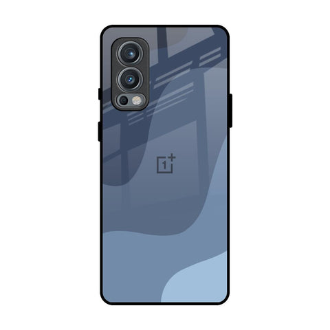 Navy Blue Ombre OnePlus Nord 2 Glass Back Cover Online
