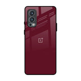 Classic Burgundy OnePlus Nord 2 Glass Back Cover Online