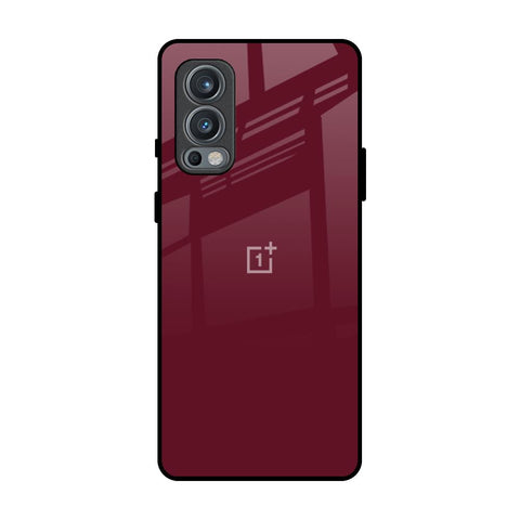 Classic Burgundy OnePlus Nord 2 Glass Back Cover Online