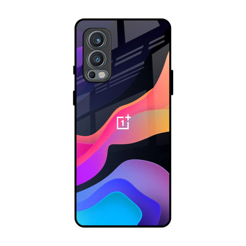 Colorful Fluid OnePlus Nord 2 Glass Back Cover Online