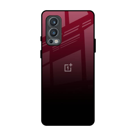 Wine Red OnePlus Nord 2 Glass Back Cover Online