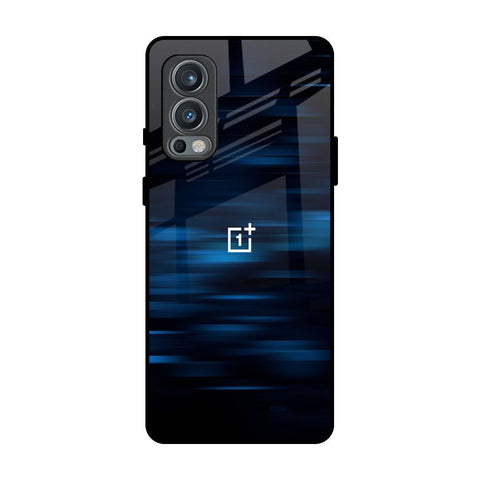 Blue Rough Abstract OnePlus Nord 2 Glass Back Cover Online