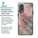 Pink And Grey Marble Glass Case For OnePlus Nord 2