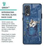 Kitty In Pocket Glass Case For OnePlus Nord 2