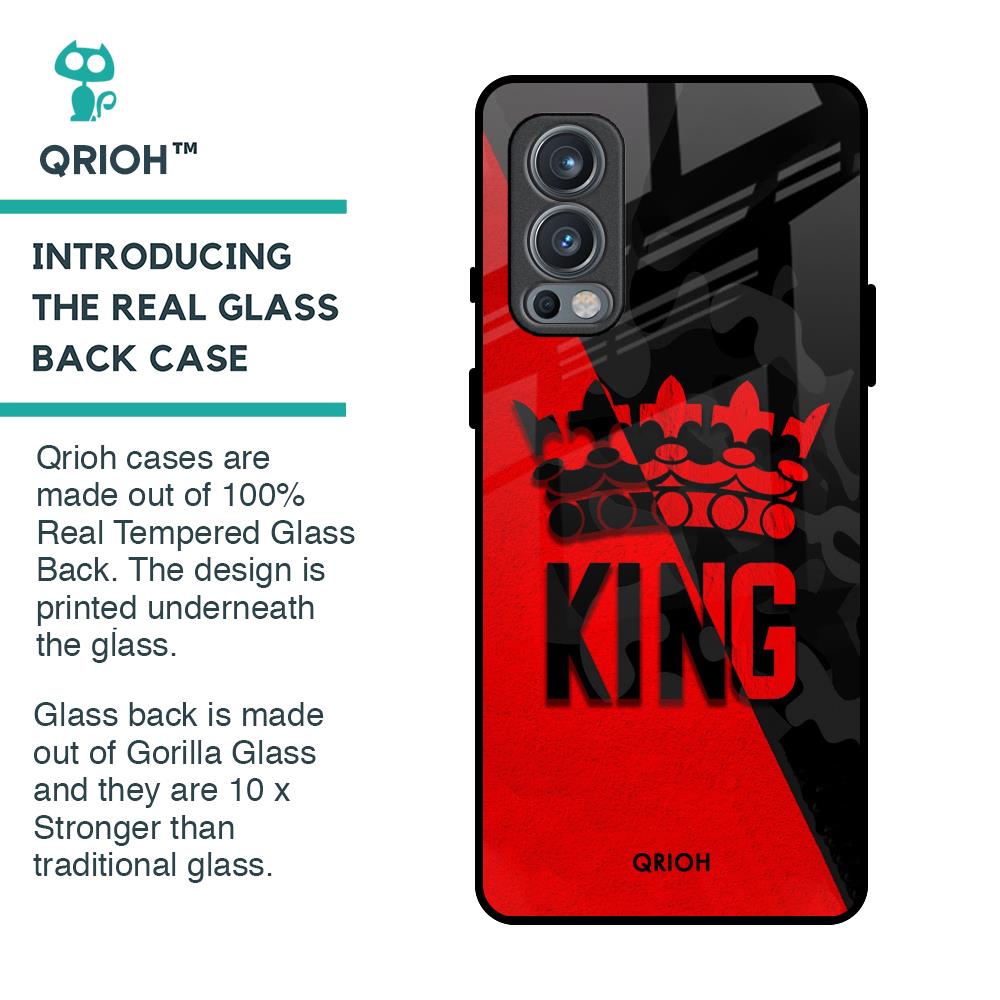 I Am A King Glass Case for OnePlus Nord 2