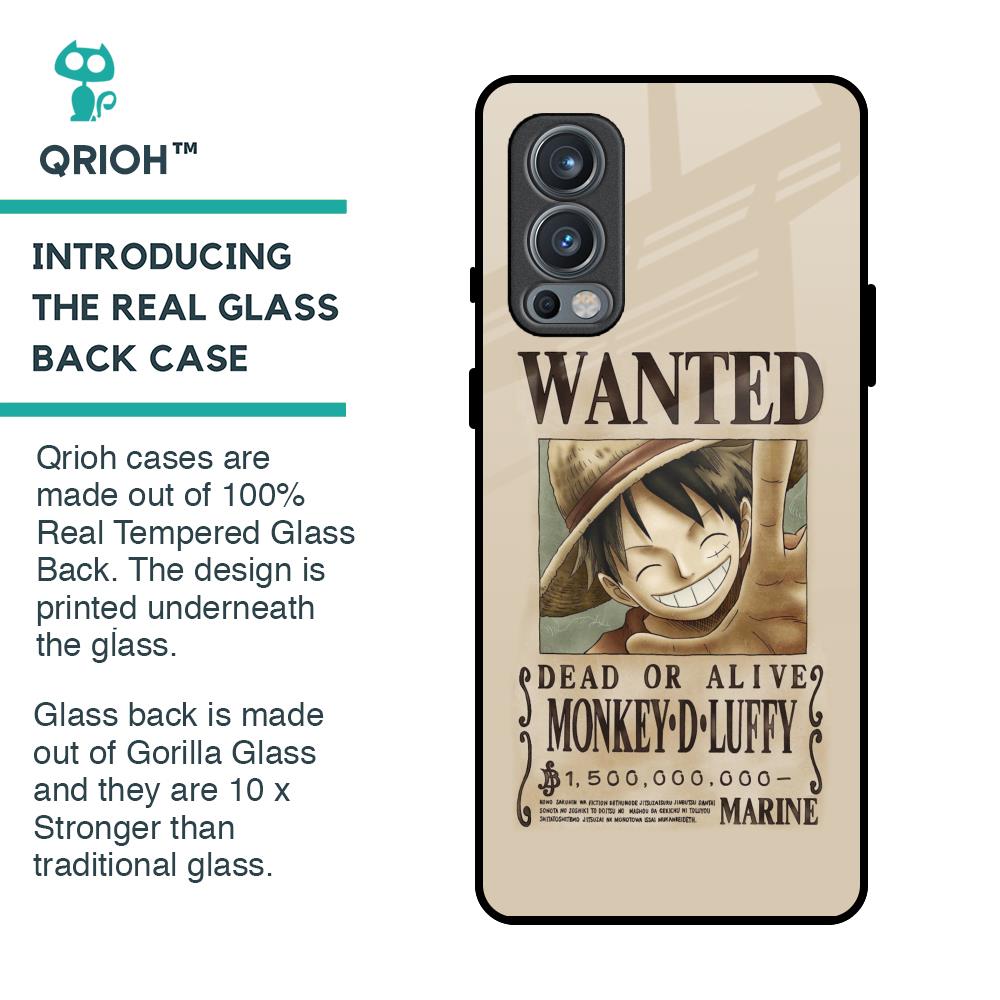Luffy Wanted Glass Case for OnePlus Nord 2