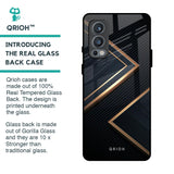 Sleek Golden & Navy Glass Case for OnePlus Nord 2