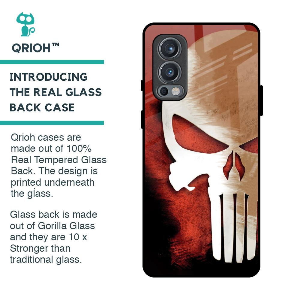 Red Skull Glass Case for OnePlus Nord 2