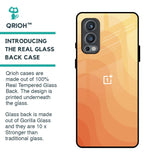 Orange Curve Pattern Glass Case for OnePlus Nord 2