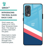Pink & White Stripes Glass Case For OnePlus Nord 2