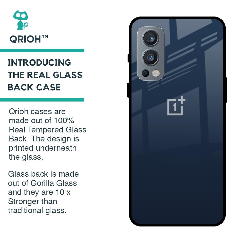 Overshadow Blue Glass Case For OnePlus Nord 2