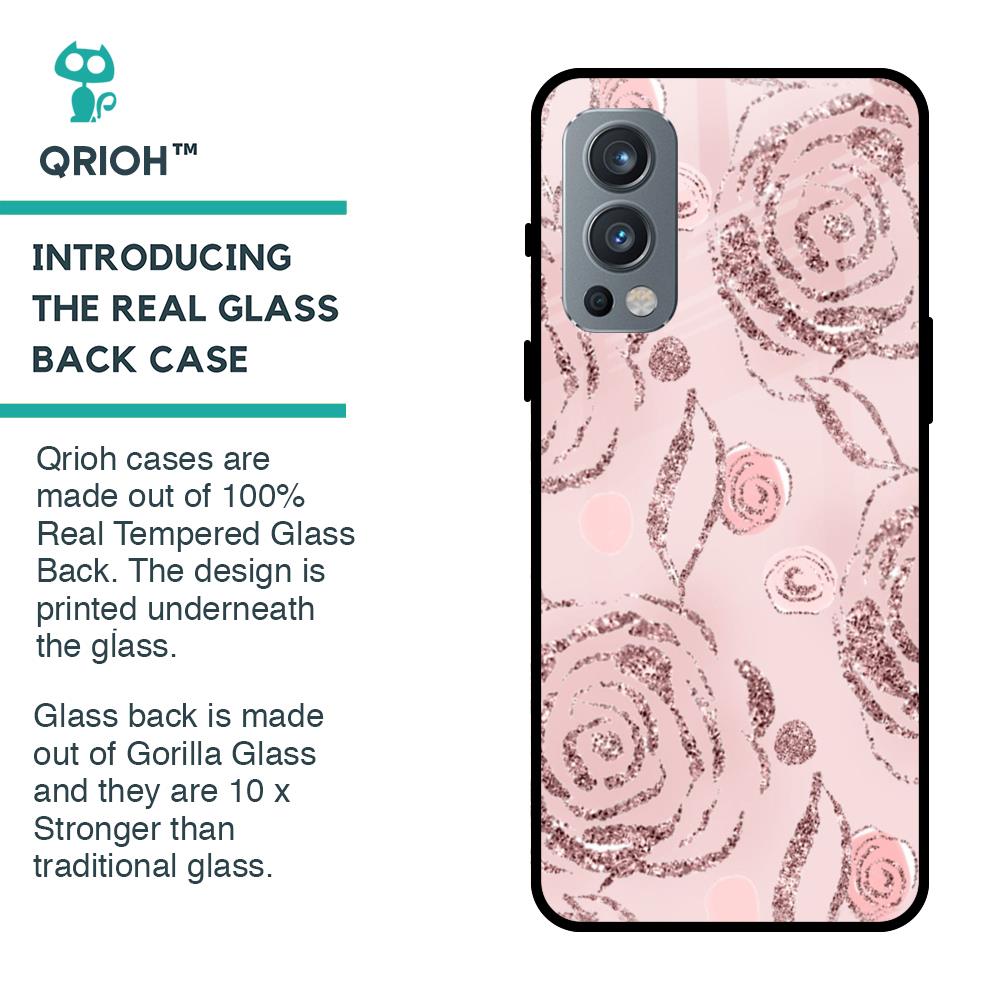 Shimmer Roses Glass Case for OnePlus Nord 2