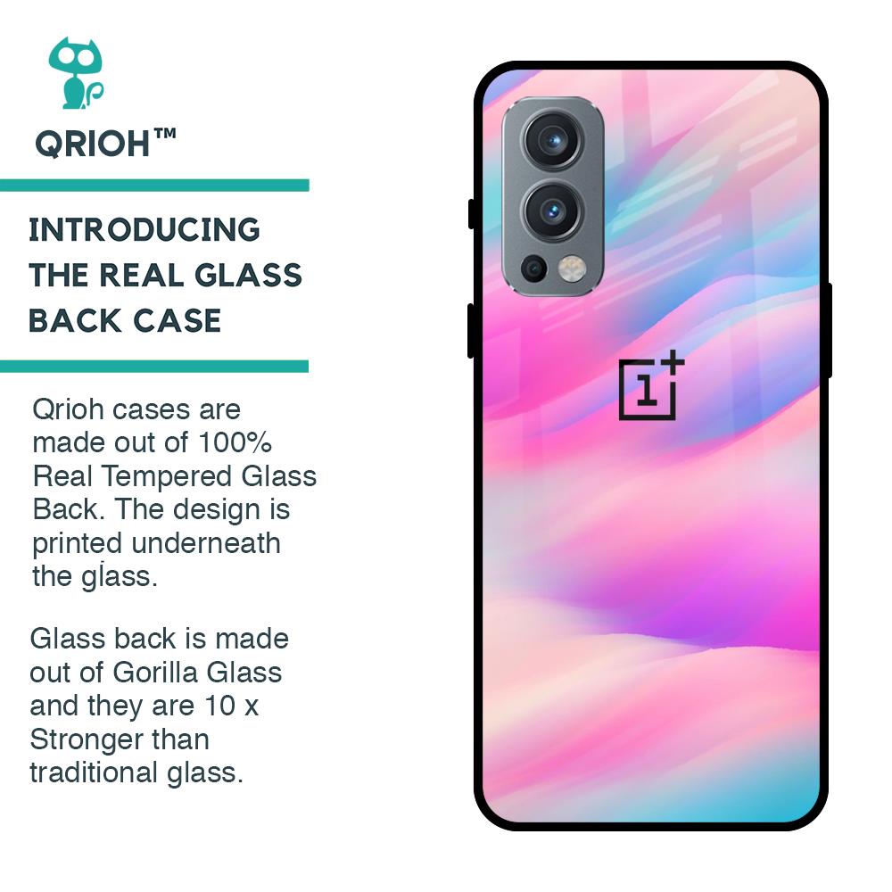 Colorful Waves Glass Case for OnePlus Nord 2