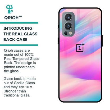 Colorful Waves Glass Case for OnePlus Nord 2