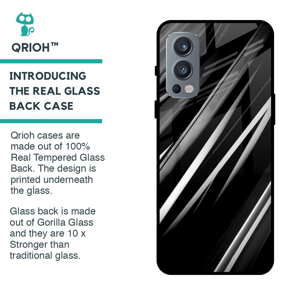 Black & Grey Gradient Glass Case For OnePlus Nord 2