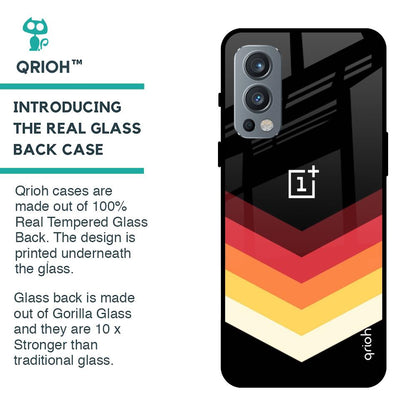 Abstract Arrow Pattern Glass Case For OnePlus Nord 2
