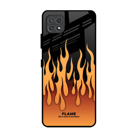 Fire Flame Samsung Galaxy A22 5G Glass Back Cover Online