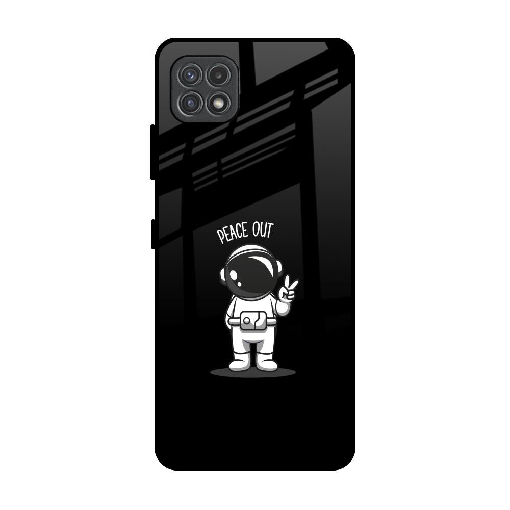 Peace Out Astro Samsung Galaxy A22 5G Glass Back Cover Online