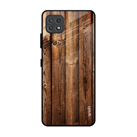 Timber Printed Samsung Galaxy A22 5G Glass Back Cover Online