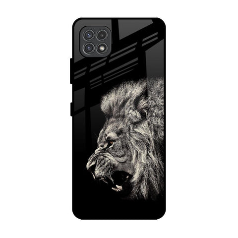 Brave Lion Samsung Galaxy A22 5G Glass Back Cover Online