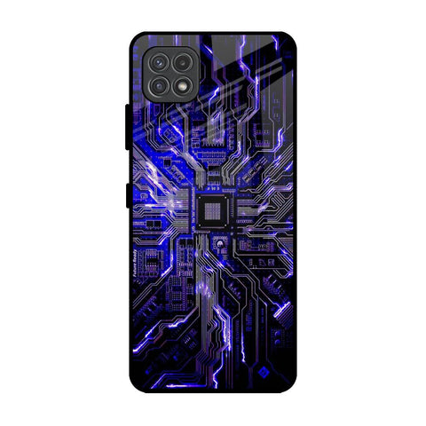 Techno Color Pattern Samsung Galaxy A22 5G Glass Back Cover Online