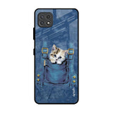 Kitty In Pocket Samsung Galaxy A22 5G Glass Back Cover Online