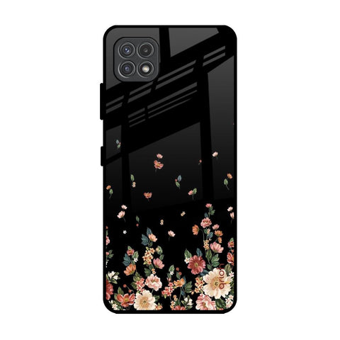 Floating Floral Print Samsung Galaxy A22 5G Glass Back Cover Online