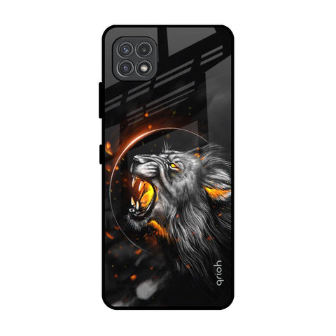 Aggressive Lion Samsung Galaxy A22 5G Glass Back Cover Online
