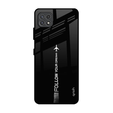 Follow Your Dreams Samsung Galaxy A22 5G Glass Back Cover Online