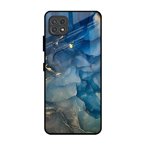 Blue Cool Marble Samsung Galaxy A22 5G Glass Back Cover Online