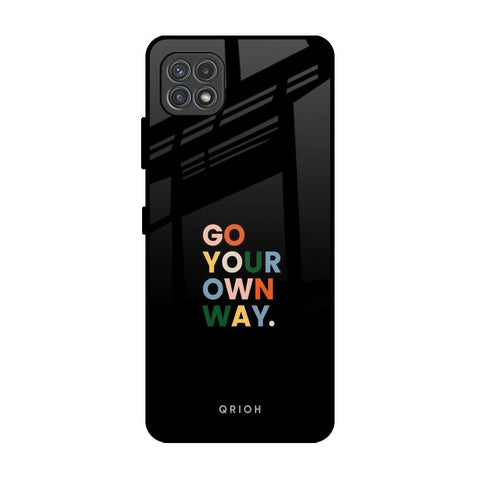 Go Your Own Way Samsung Galaxy A22 5G Glass Back Cover Online