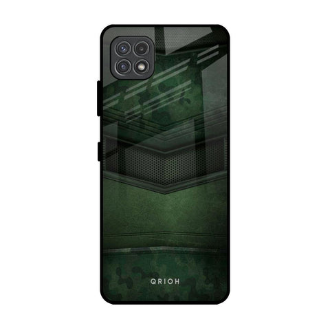 Green Leather Samsung Galaxy A22 5G Glass Back Cover Online