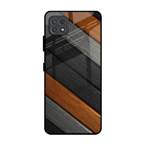 Tri Color Wood Samsung Galaxy A22 5G Glass Back Cover Online