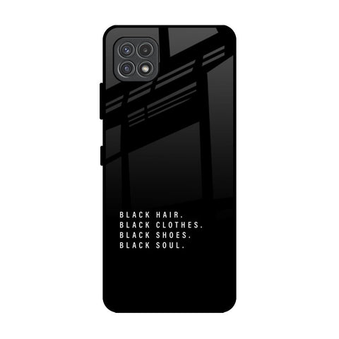 Black Soul Samsung Galaxy A22 5G Glass Back Cover Online