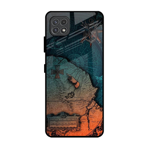 Geographical Map Samsung Galaxy A22 5G Glass Back Cover Online
