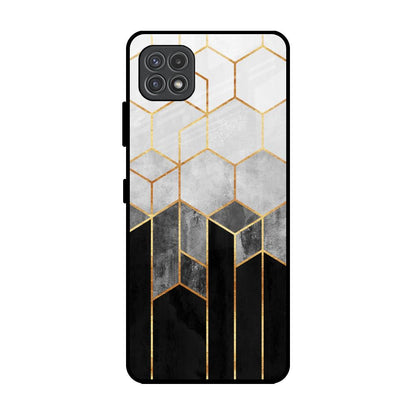 Tricolor Pattern Samsung Galaxy A22 5G Glass Back Cover Online