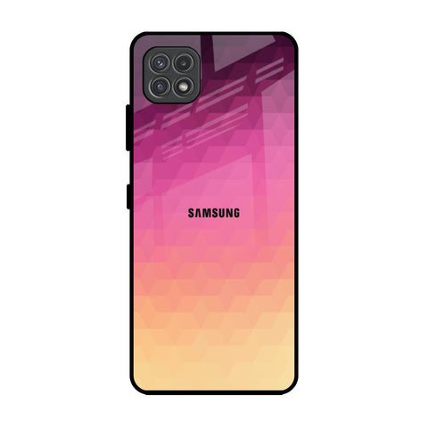 Geometric Pink Diamond Samsung Galaxy A22 5G Glass Back Cover Online