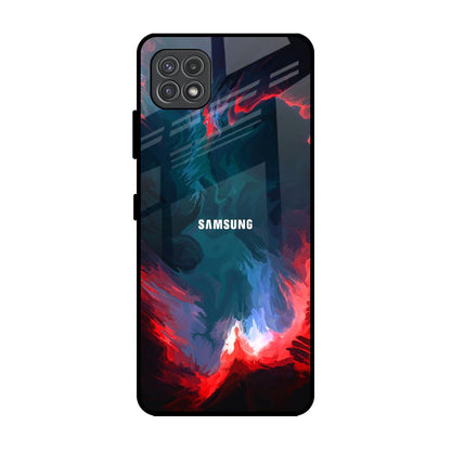 Brush Art Samsung Galaxy A22 5G Glass Back Cover Online