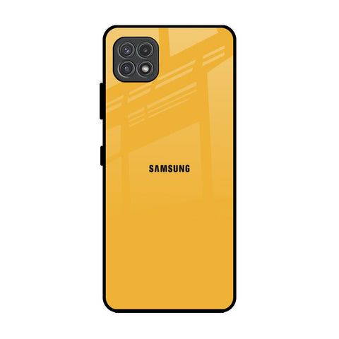 Fluorescent Yellow Samsung Galaxy A22 5G Glass Back Cover Online