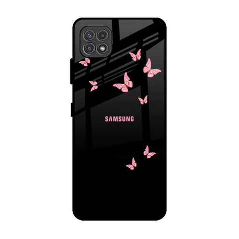 Fly Butterfly Samsung Galaxy A22 5G Glass Back Cover Online