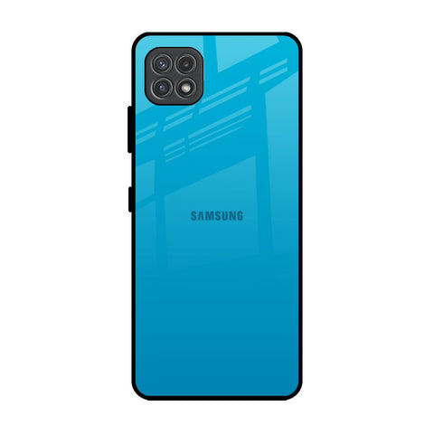 Blue Aqua Samsung Galaxy A22 5G Glass Back Cover Online