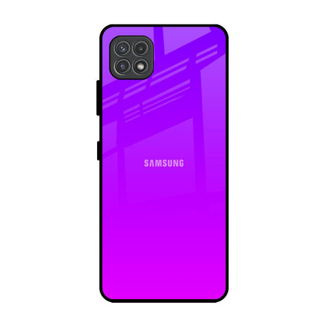Purple Pink Samsung Galaxy A22 5G Glass Back Cover Online